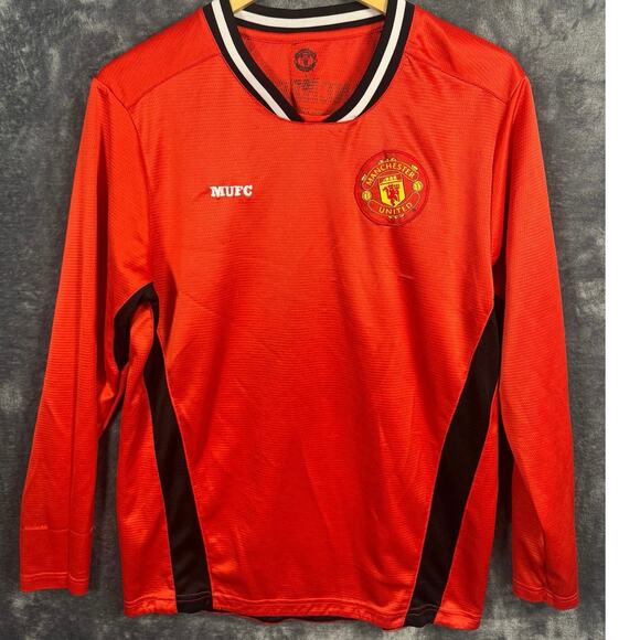 Y2K Manchester United Long Sleeve Football/Soccer Jersey Men’s Large - Picture 1 of 7
